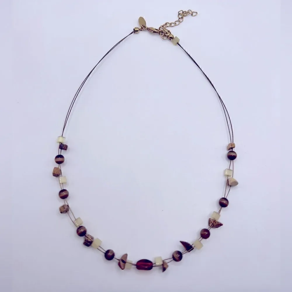 *3/$20* Lia Sophia wire and small bead/stone necklace